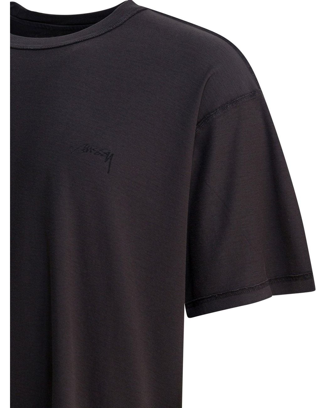 Stussy Black Stussy Cotton T-Shirt for men