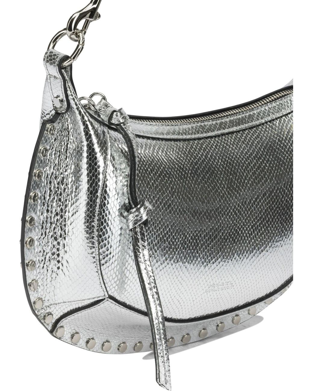Isabel Marant Gray "Oskan Moon" Small Shoulder Bag