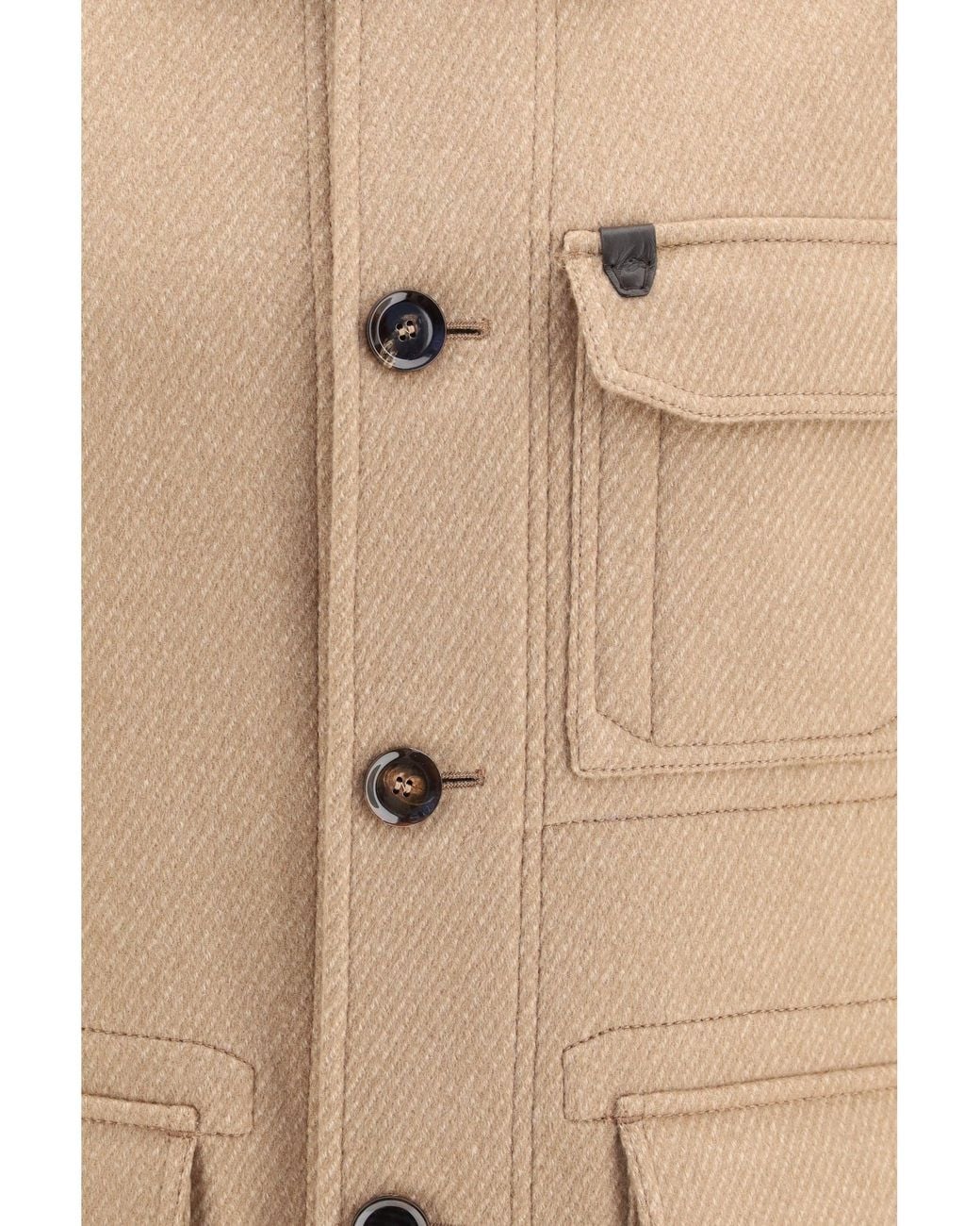 Brioni Natural Workwear Cashmere Jacket for men
