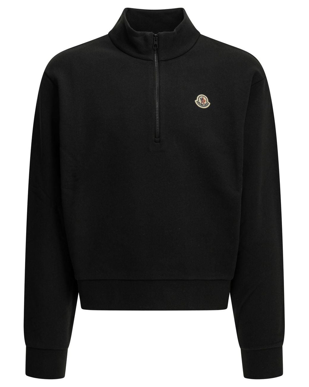 Moncler Black Half-Zip Sweatshirt for men