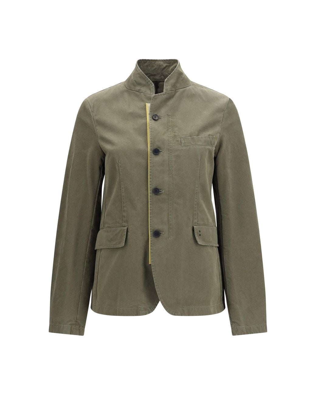 Fendi Green Drill Jacket Verde Militare