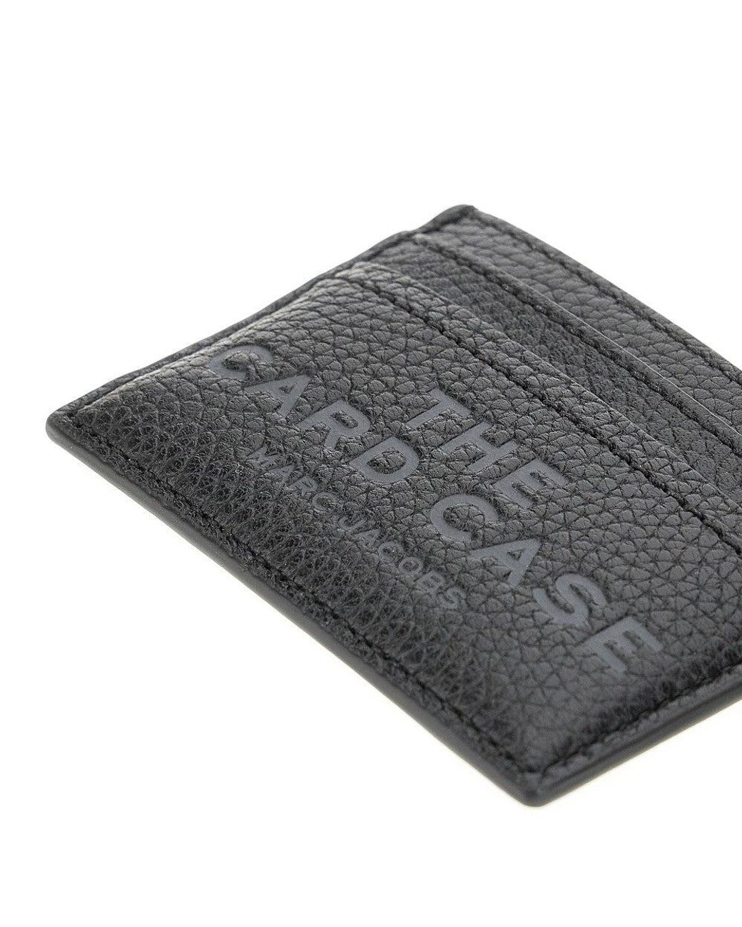 Marc Jacobs Black Grain Leather Cardholder