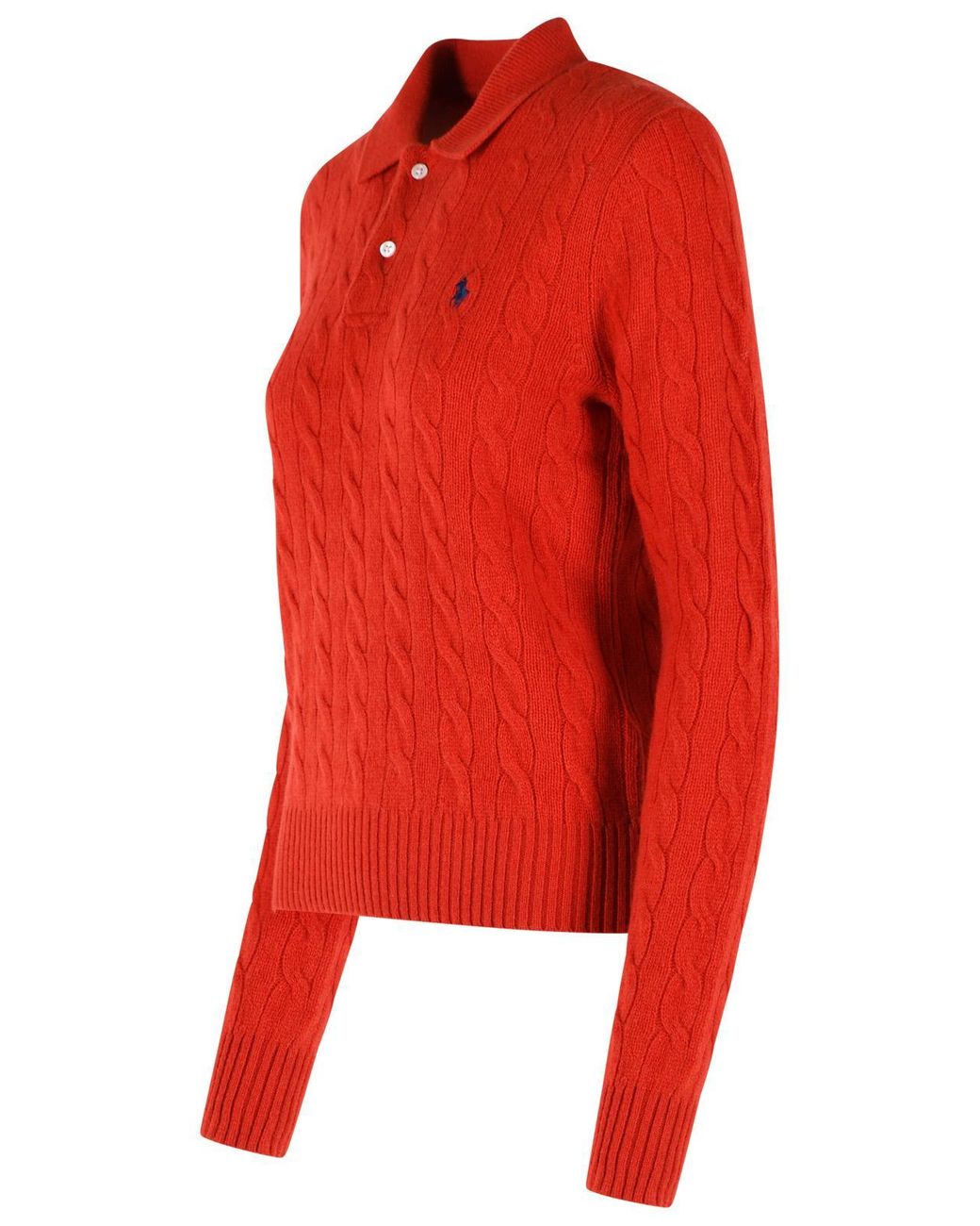 Polo Ralph Lauren Red Wool And Cashmere Blend Sweater