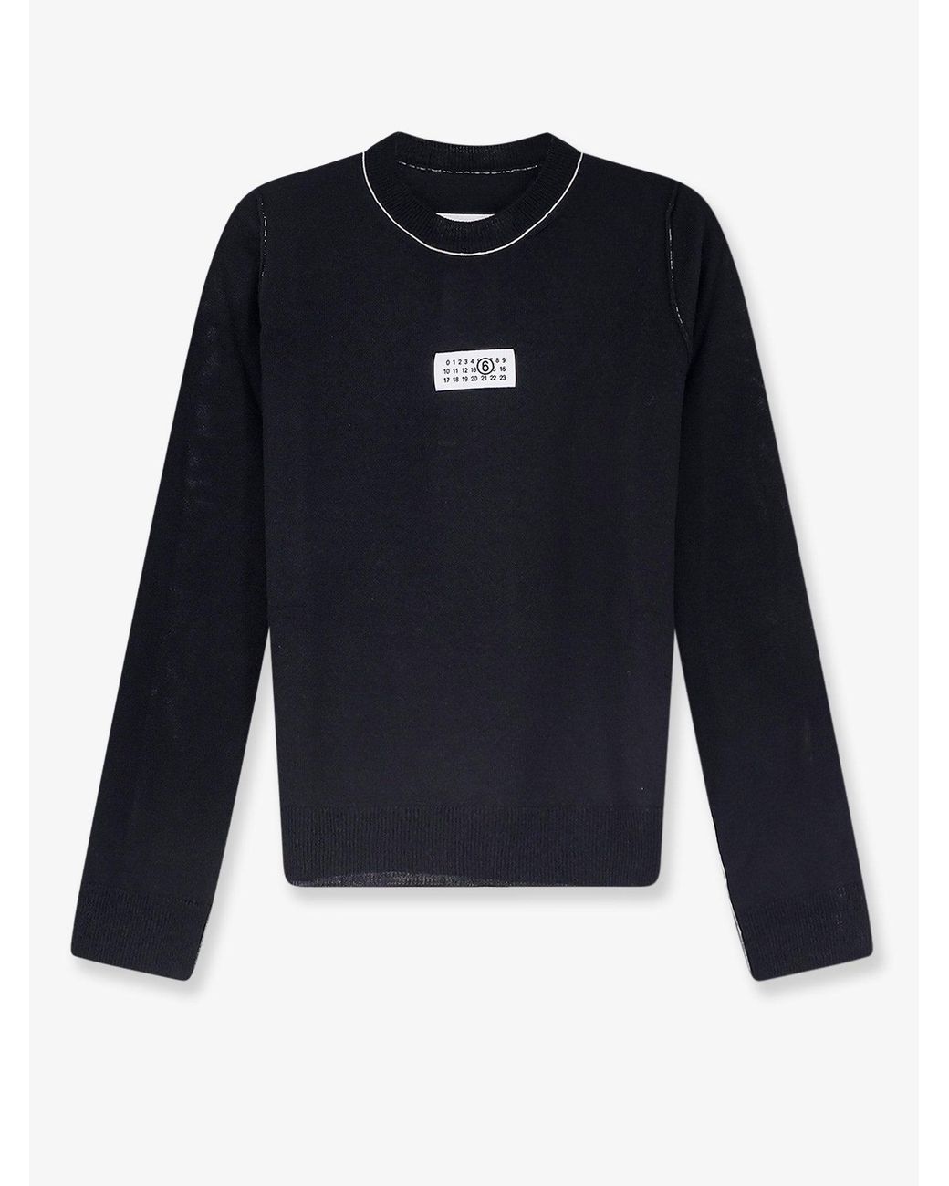 MM6 by Maison Margiela Blue Virgin Wool Blend Sweater
