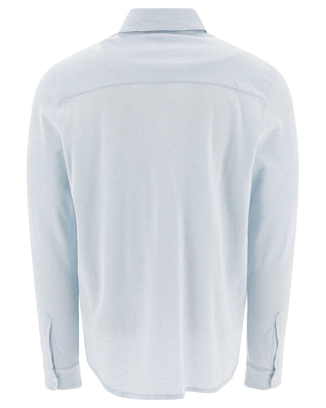 Vince White Cotton Pique Shirt for men