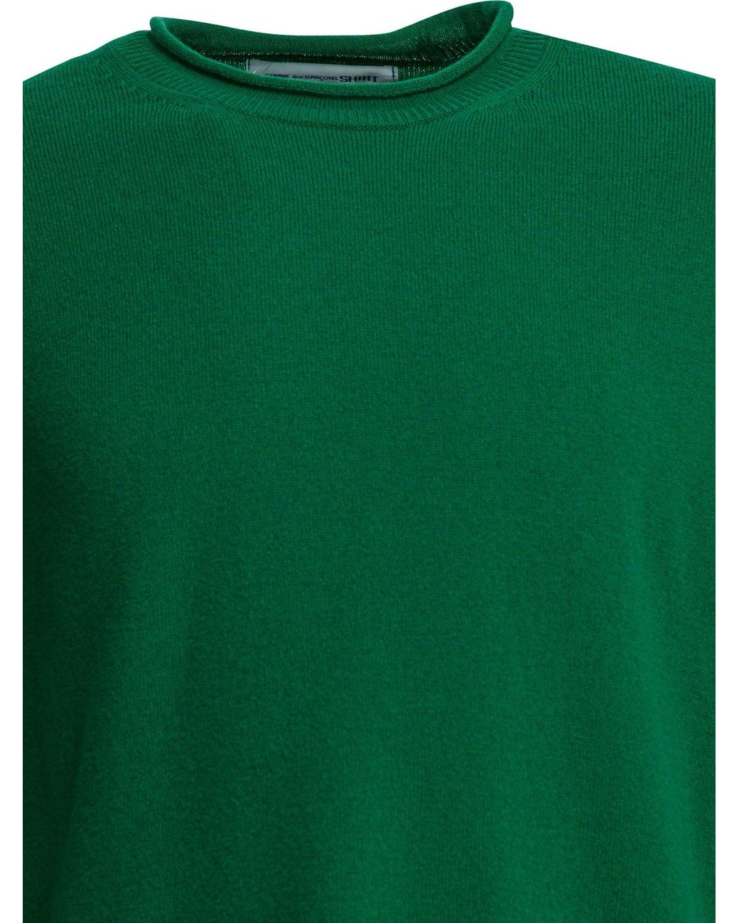 Comme des Garçons Green Wool Crewneck Sweater for men