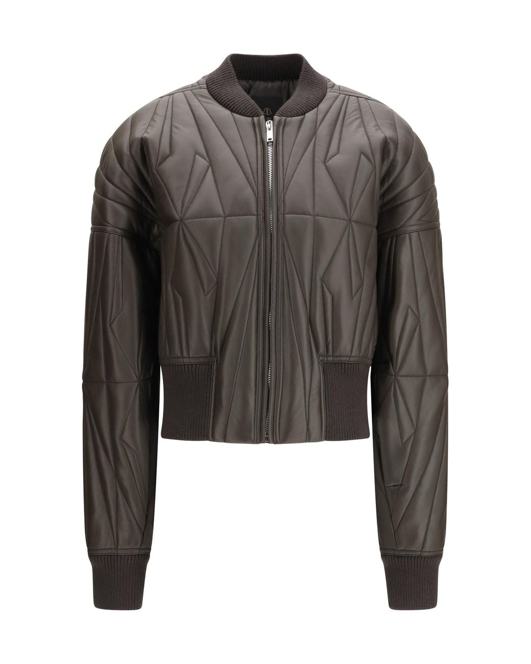 Moncler Black Rick Owens Geocamo Leather Jacket + Rick Owens