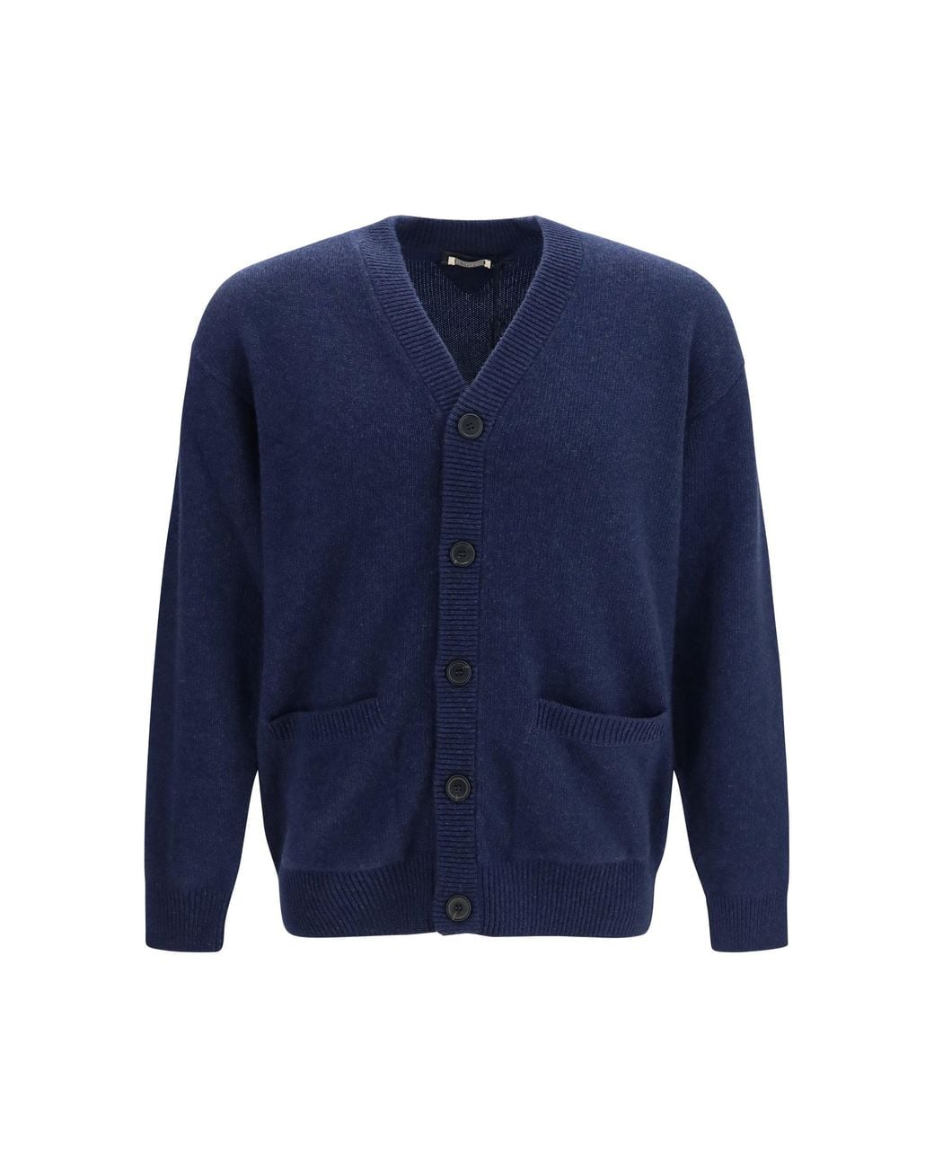 Prada Blue V-Neck Re-Cashmere Cardigan for men