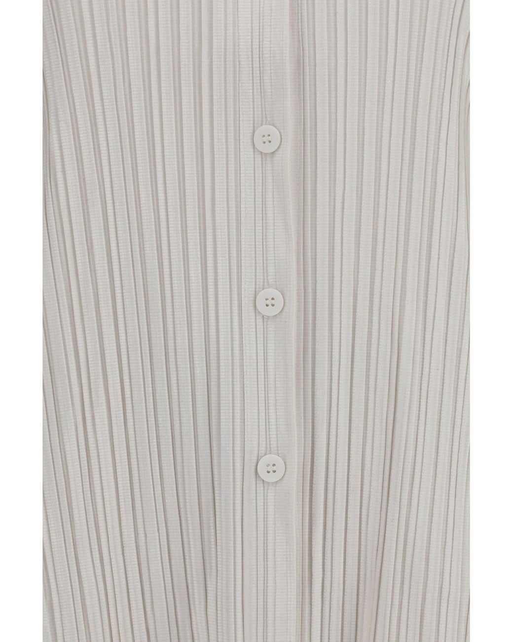 GONGDID DESIGN Gray Fine Striped Velvet-Like Shirt Off