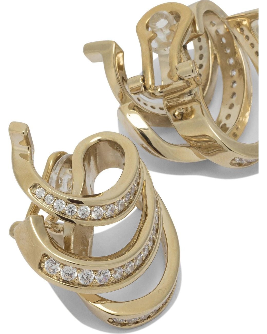 Ferragamo Metallic "Triplo Gancini" Earrings