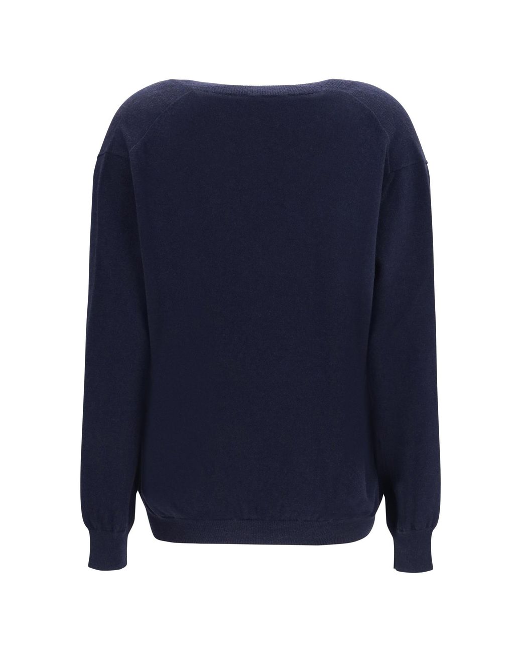 Malo Blue Cashmere V-Neck Sweater
