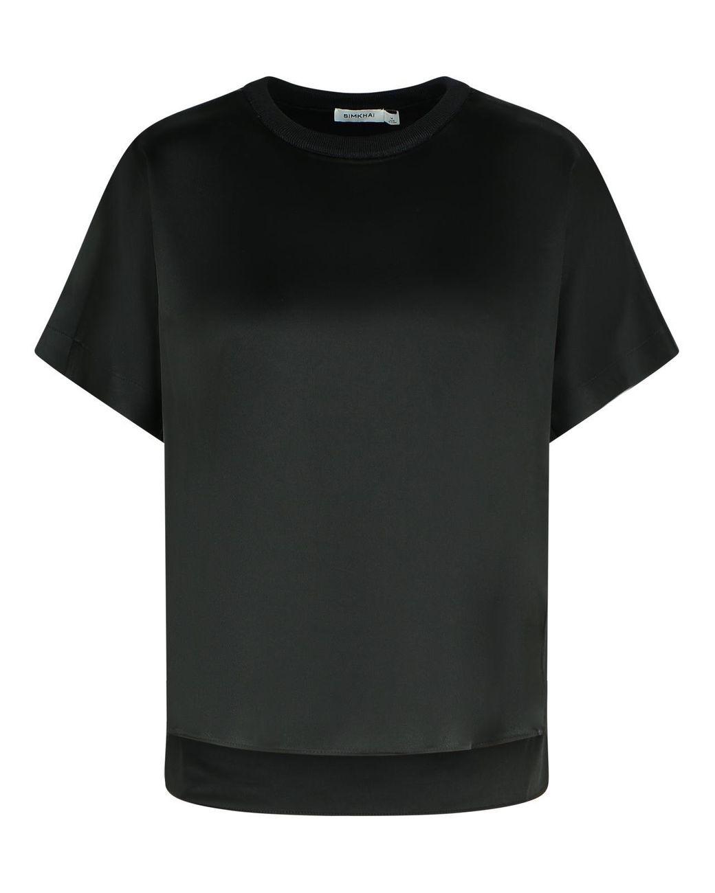 Jonathan Simkhai Black 'Addy' Acetate Blend T-Shirt
