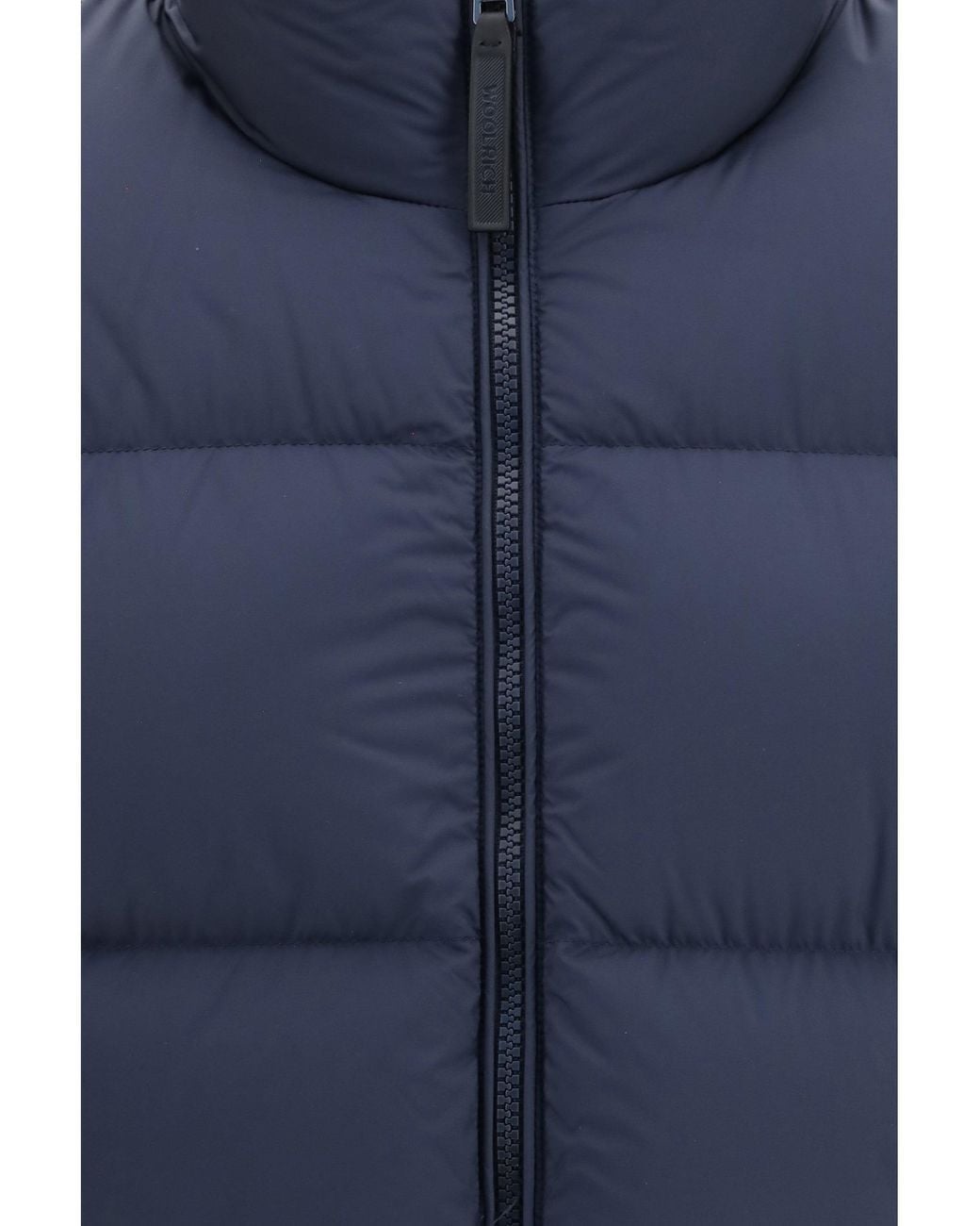 Woolrich Blue Cloud Eagle Padded Jacket Melton for men
