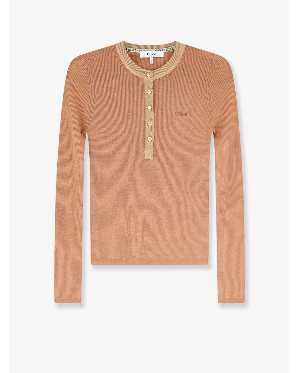 Chloé White Ribbed Wool T-Shirt