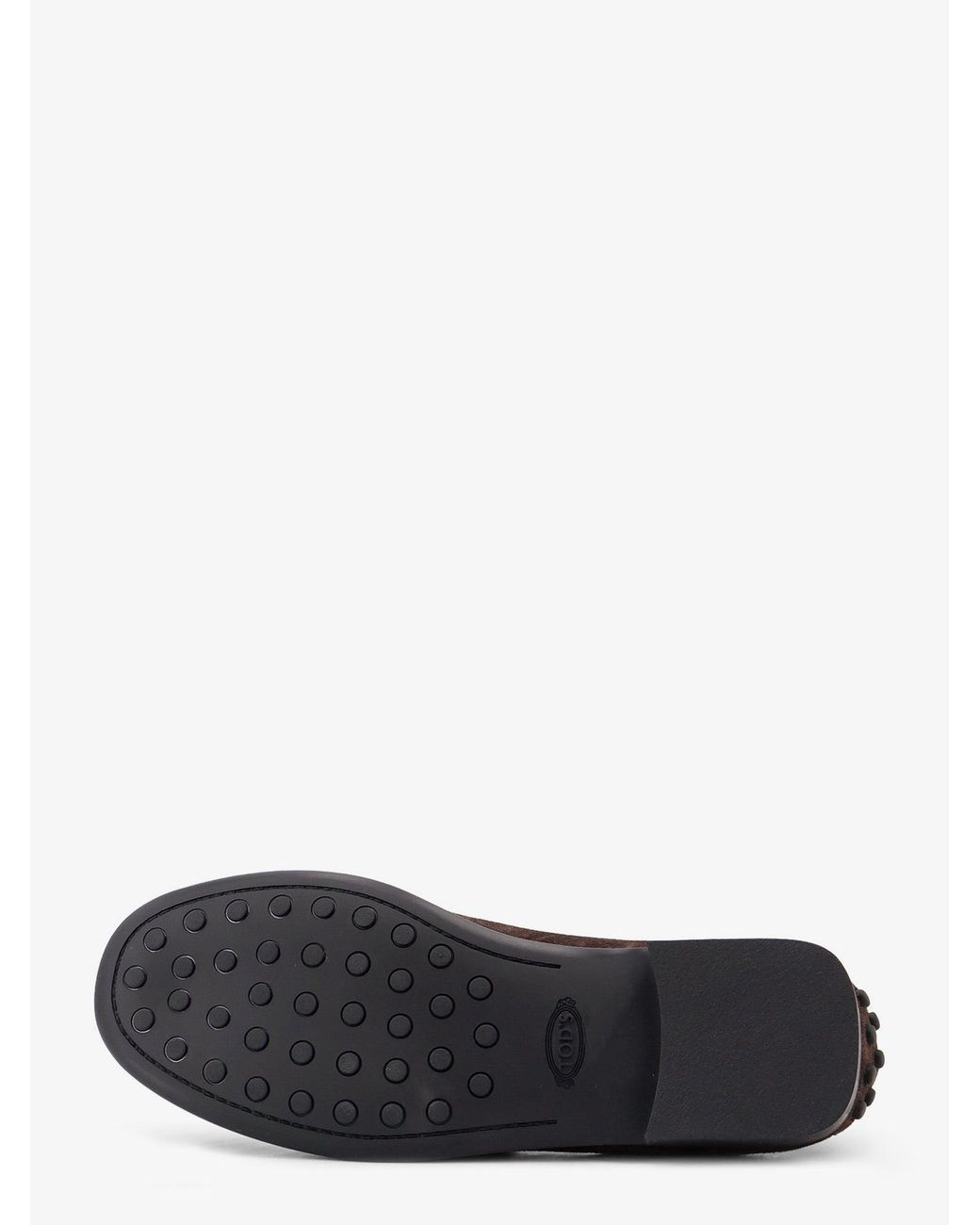 Tod's Brown Suede Loafers With Side Logo