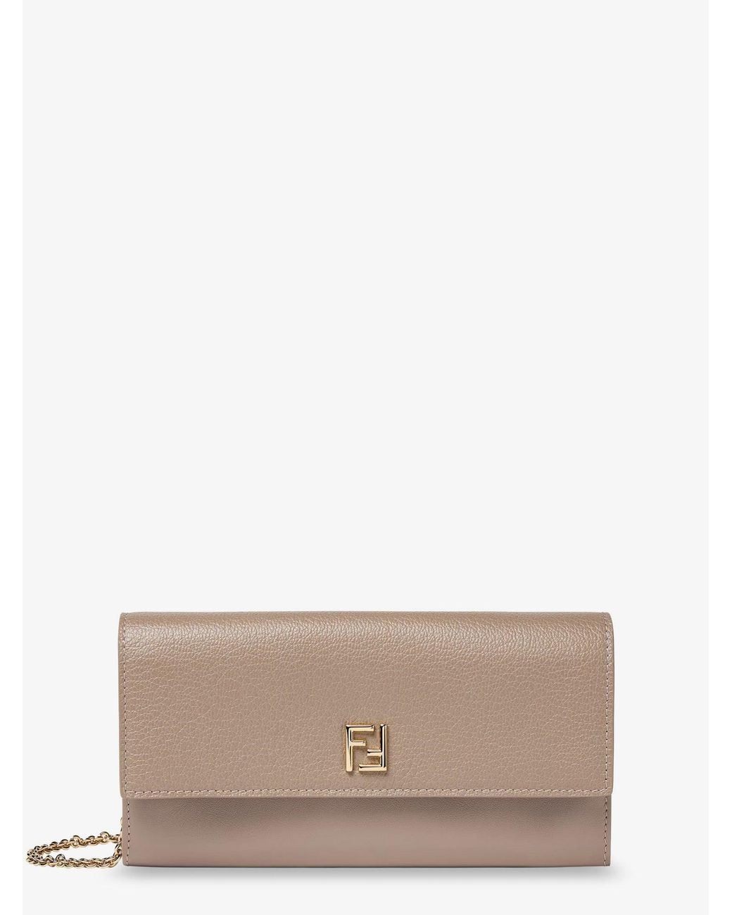 Fendi Natural Continental Leather Crossbody Bag