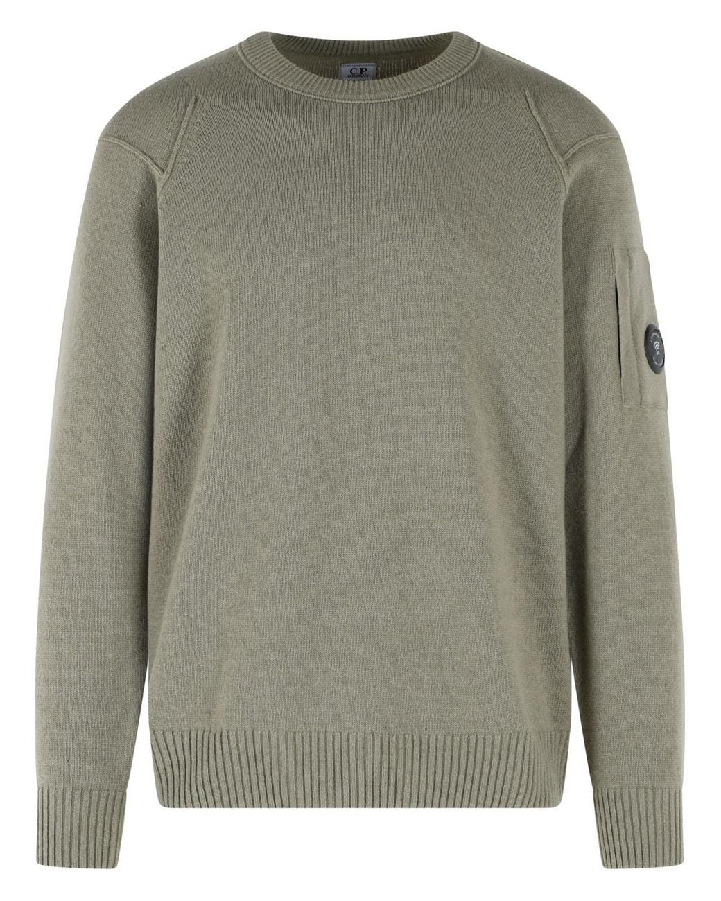 C P Company Gray C. P. Company Wool & Polyamide Sweater for men