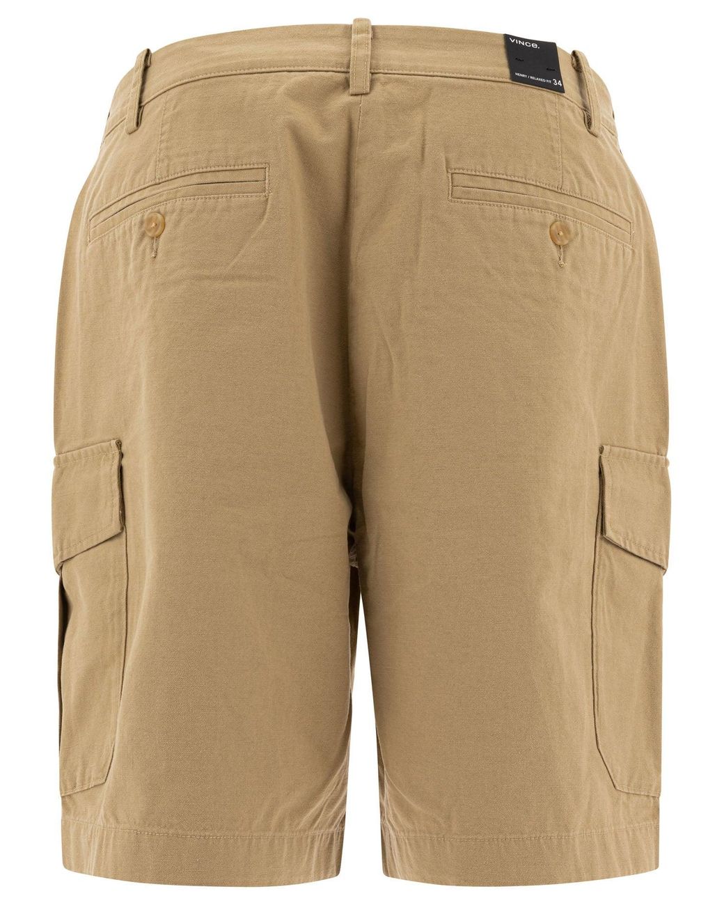Vince Natural Cotton And Linen Cargo Shorts for men