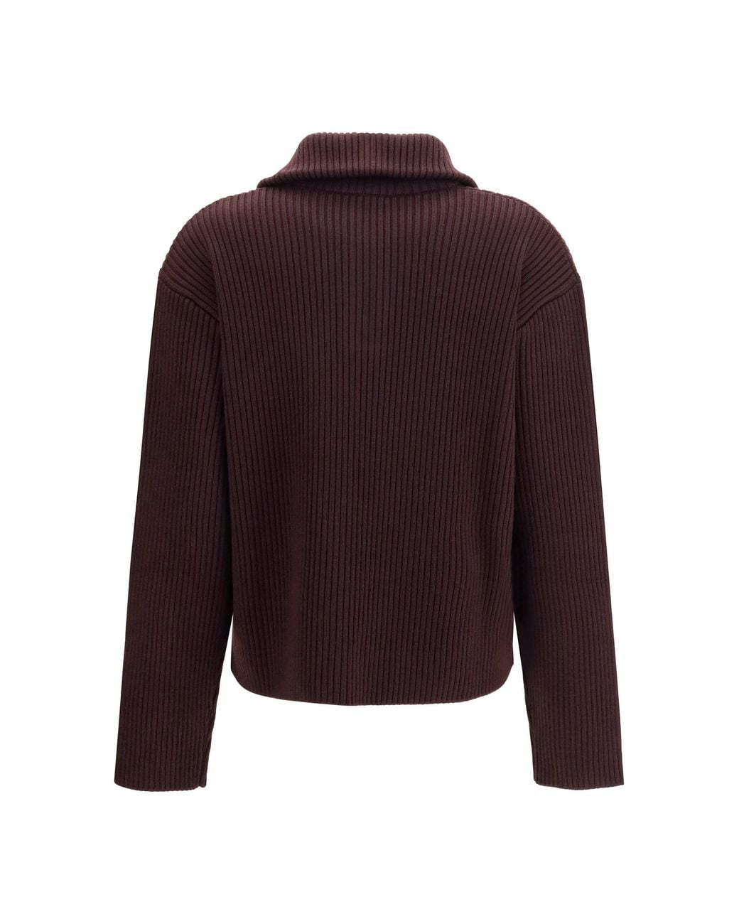 Courreges Purple Ribbed Zip Sweater