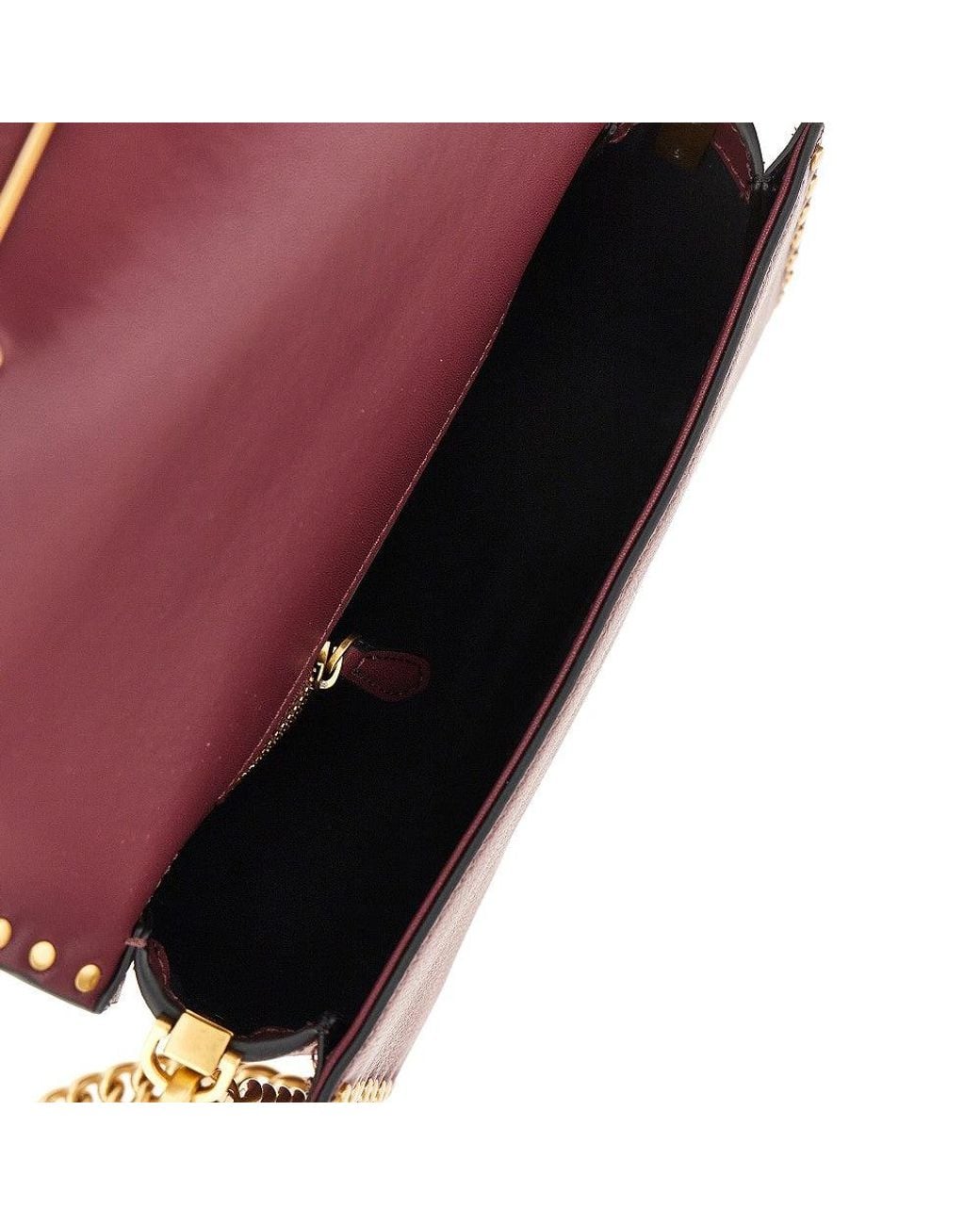 Pinko Purple Small 'Love One Slouchy' Bag With Studs