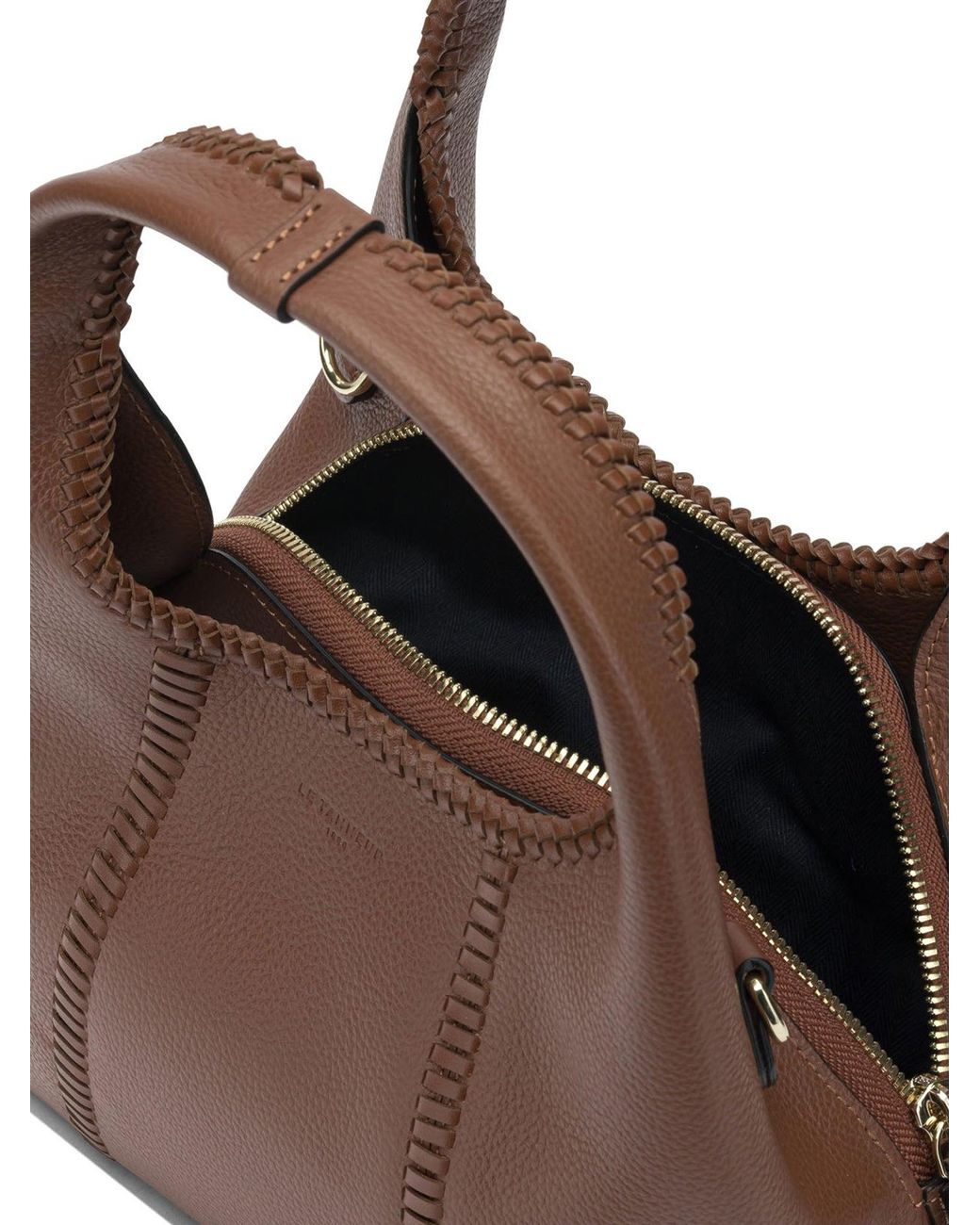 Le Tanneur Brown Calf Leather Crossbody Bag