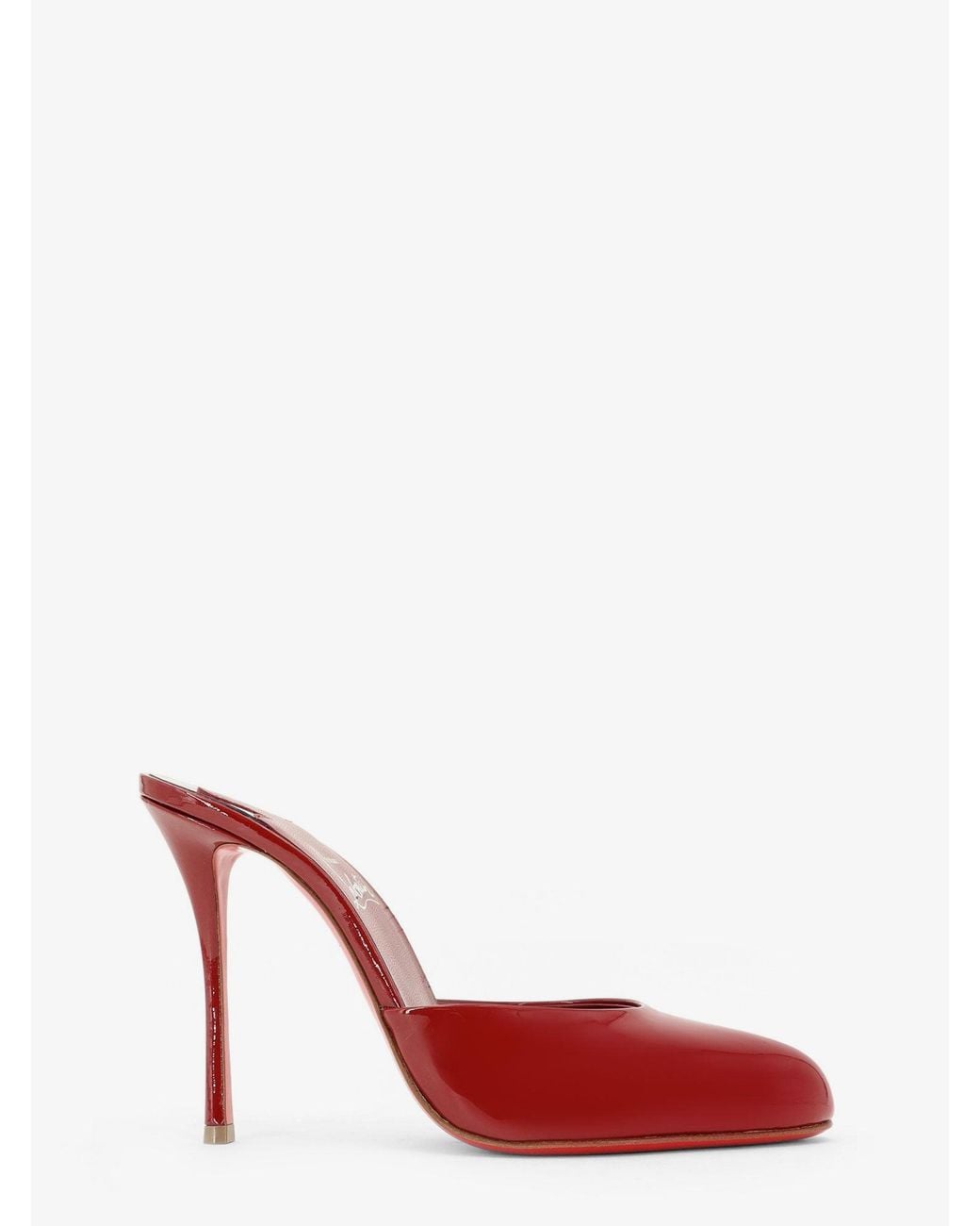 Christian Louboutin Red Patent Leather Dolly Mule Sandals