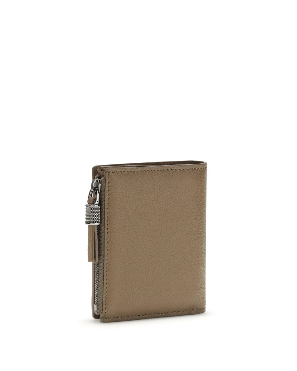 Brunello Cucinelli Natural Leather Wallet With Zip