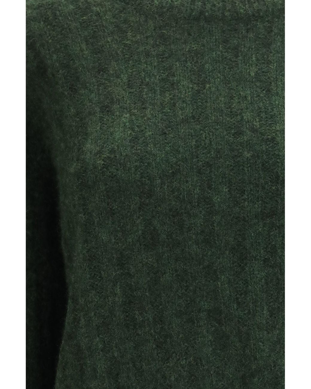 Allude Green Cashmere And Silk Crewneck Sweater