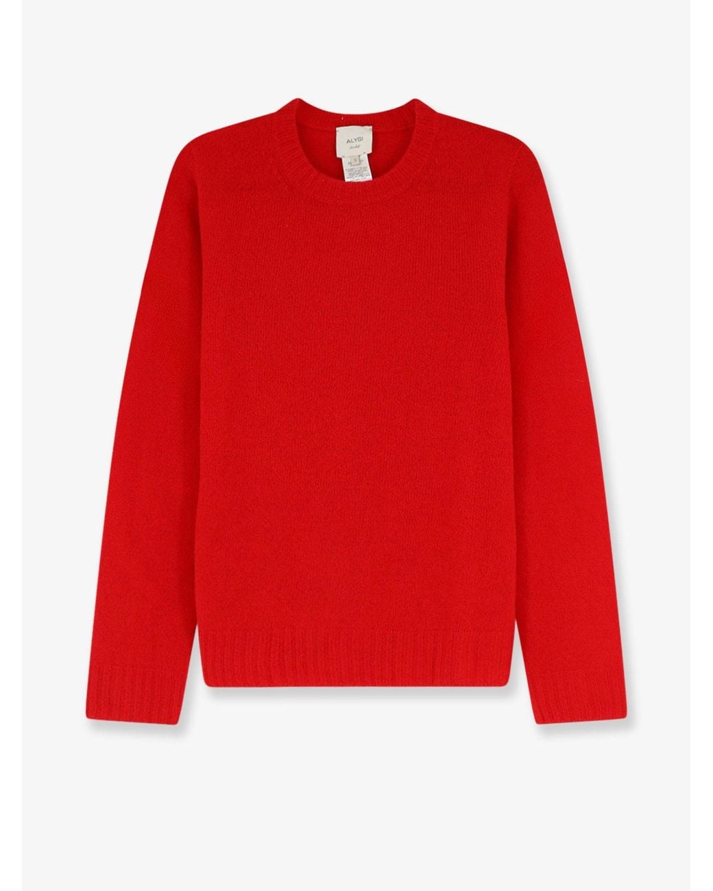 Alysi Red Merino Wool And Cashmere Blend Sweater