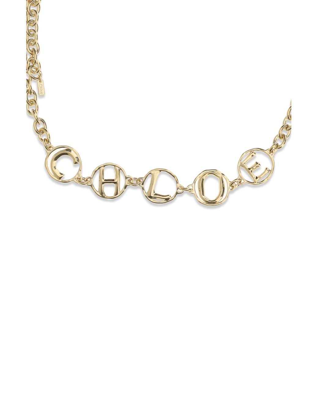 Chloé Metallic Chloã Script Jewel Belt