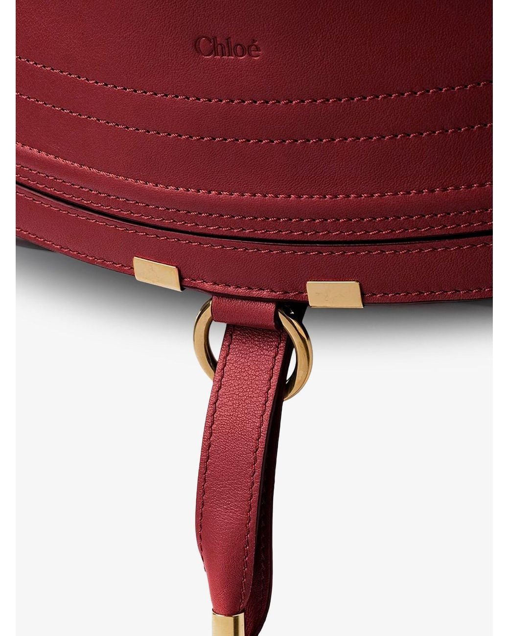 Chloé Red Marcie Medium Leather Shoulder Bag