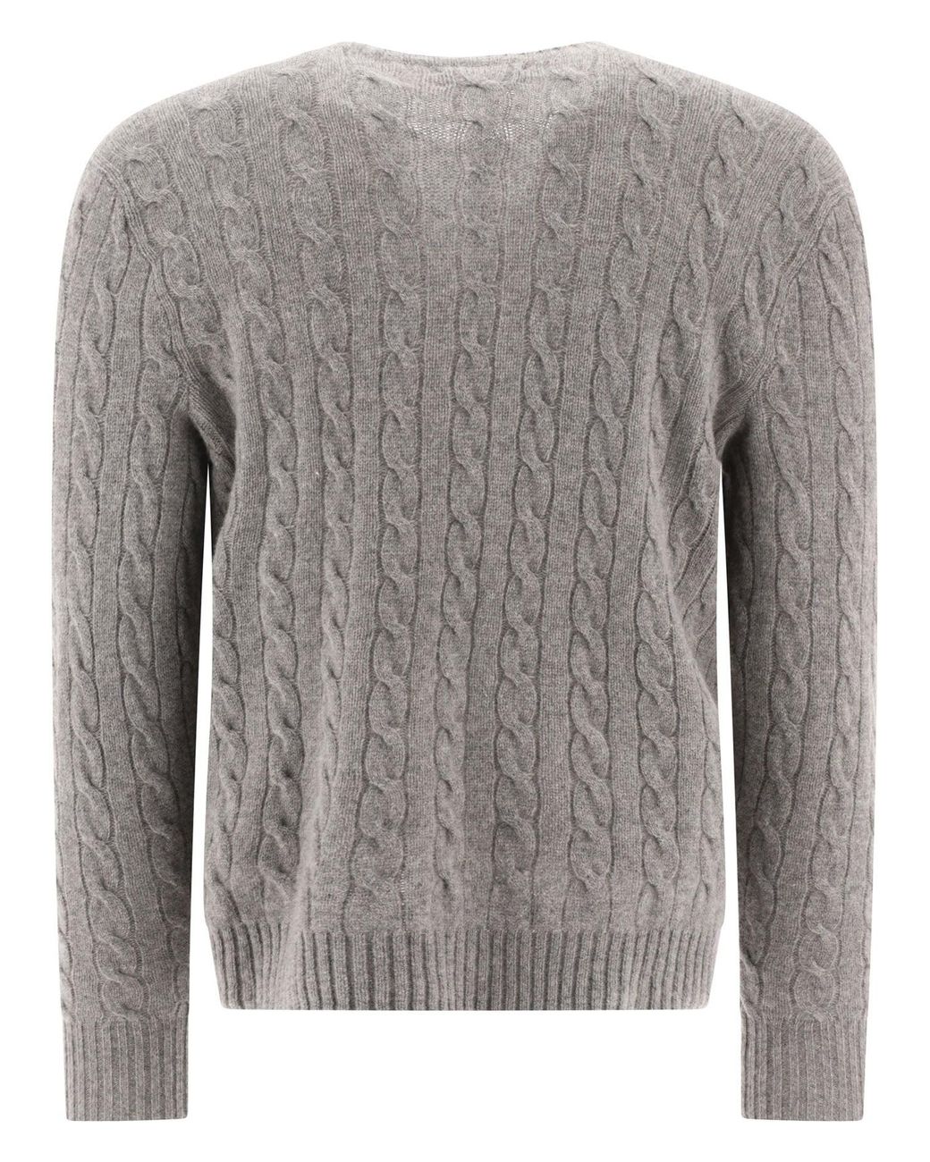 Polo Ralph Lauren Gray "pony" Cable-knit Sweater for men