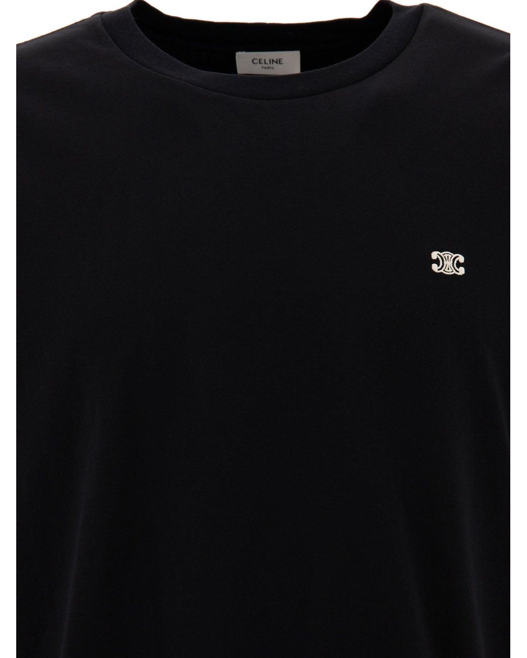 Céline Black Cotton T-Shirt for men