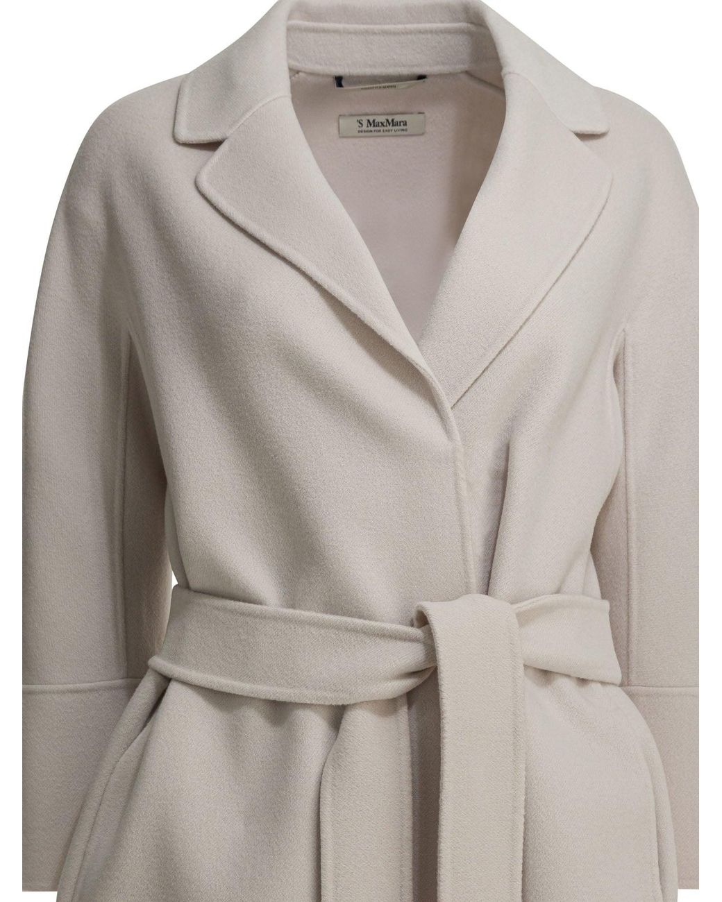 Max Mara Gray Virgin Wool Long Coat