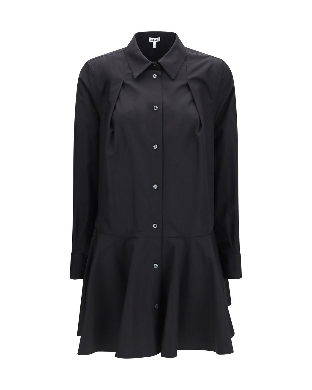 Loewe Black Cotton Shirt Dress