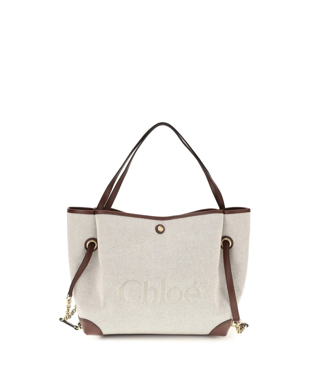 Chloé White Chloé Clover Tote Bag