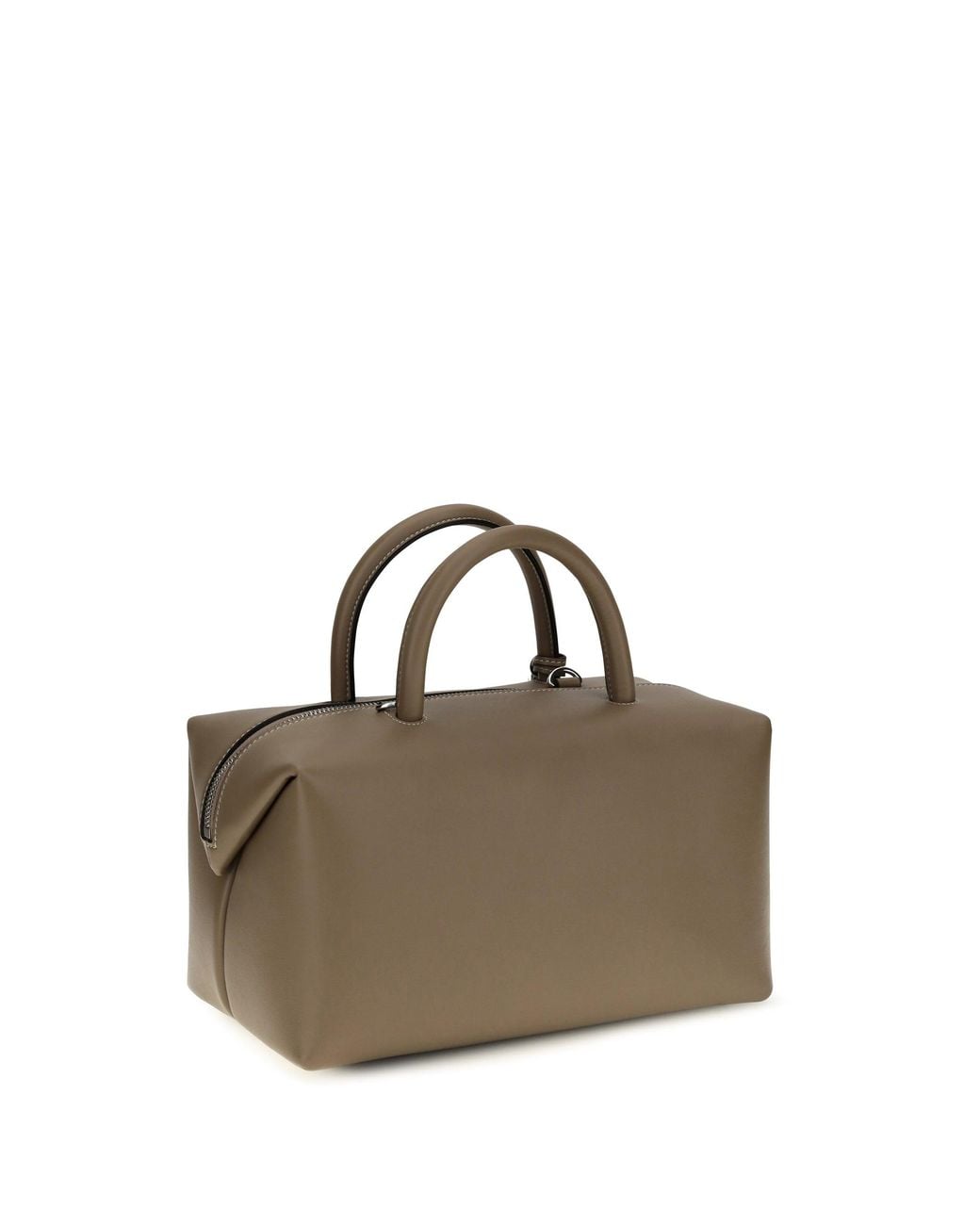 Max Mara Brown Holdall Leather Handbag Clay