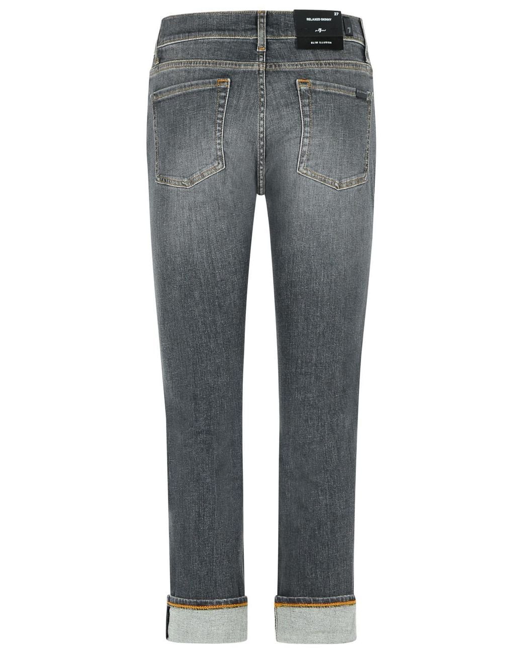 7 For All Mankind Gray Relaxed Skinny Jeans