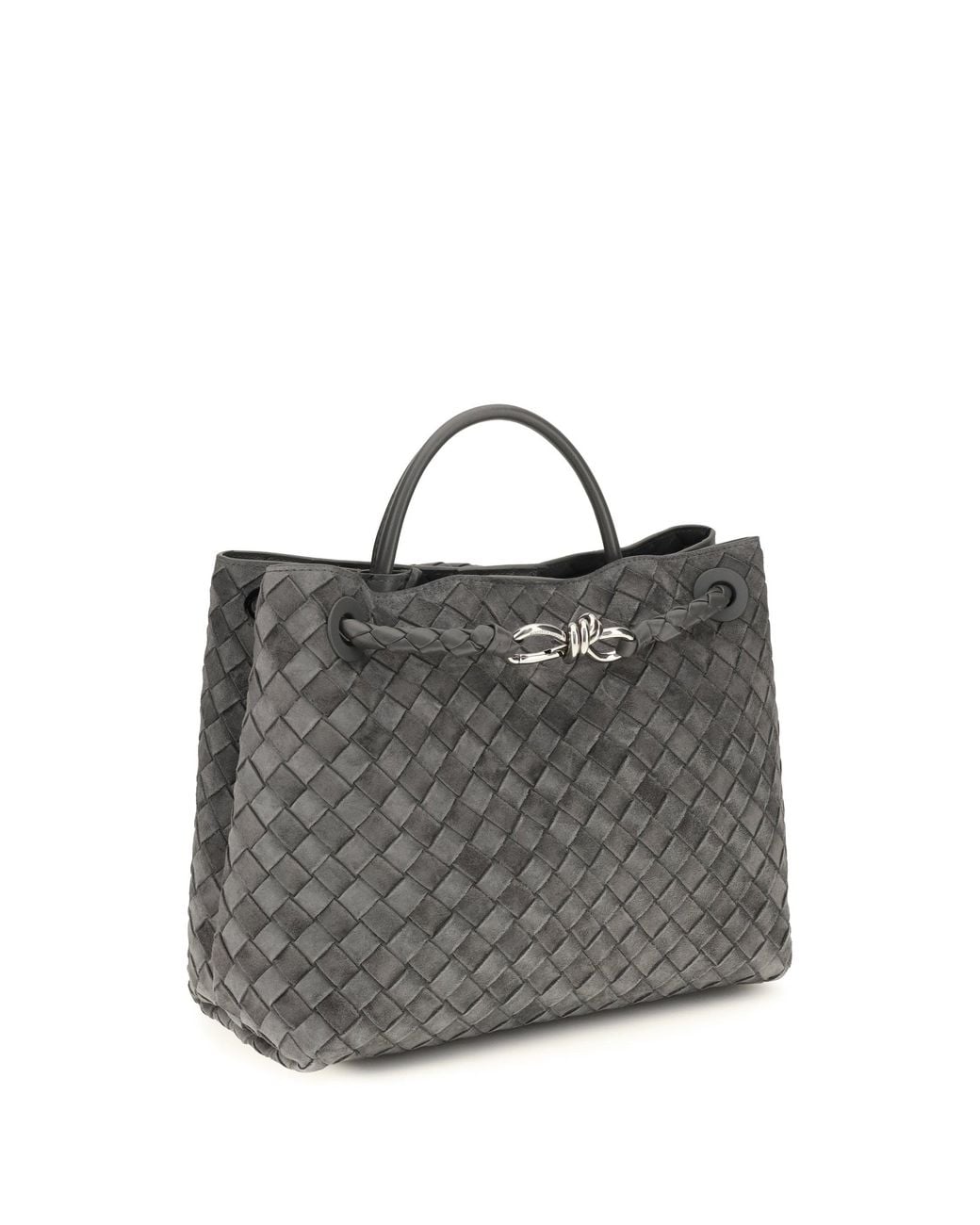 Bottega Veneta Gray Medium Andiamo Handbag