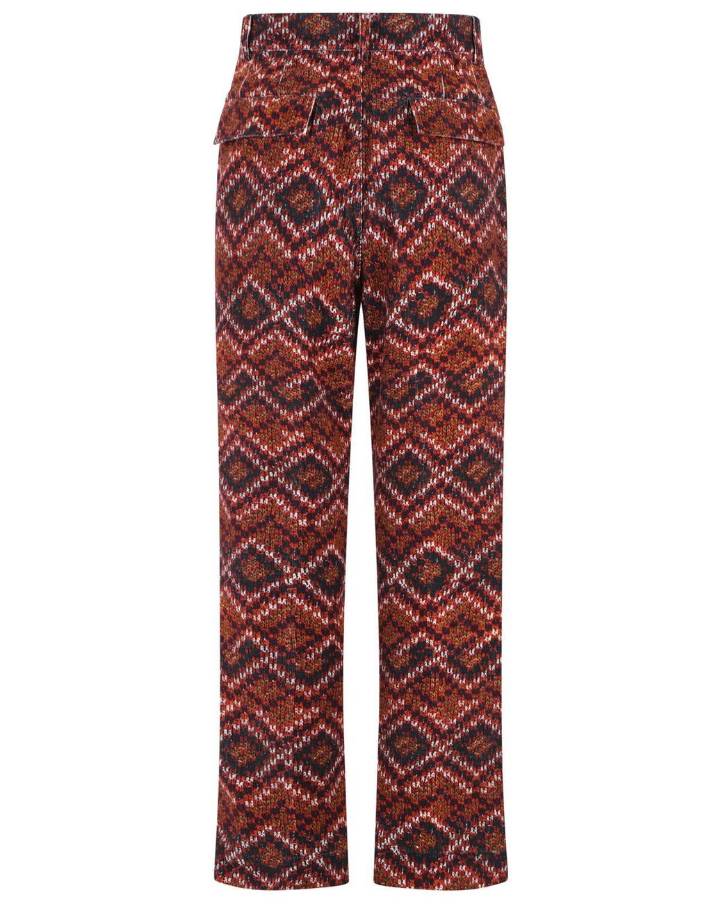 Dries Van Noten Red 'Pencks' Cotton Pants for men