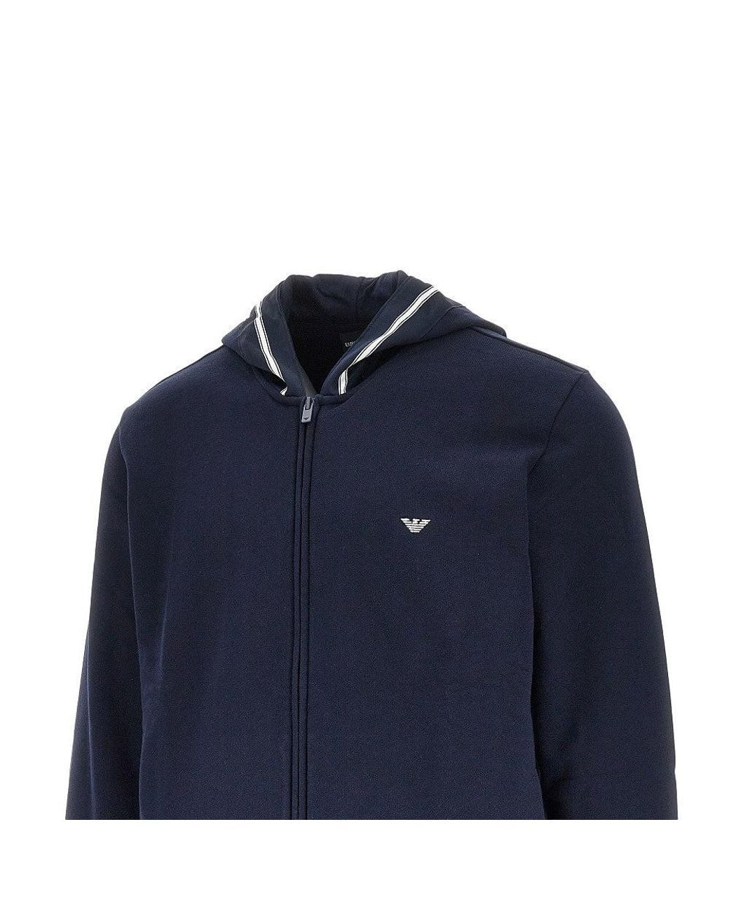 EA BODYWEAR Blue Loungewear Hoodie for men