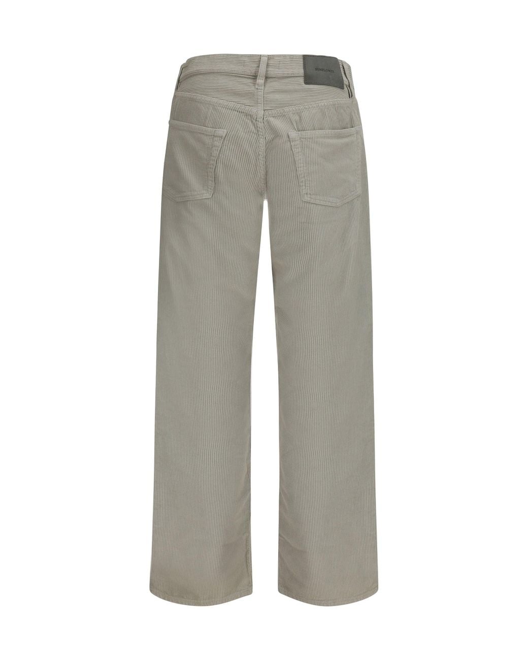 sunflower Gray Corduroy Trousers Ivory for men