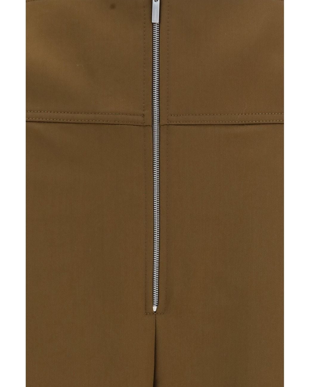 Ferragamo Brown Wide Balloon-Fit Zip Pants