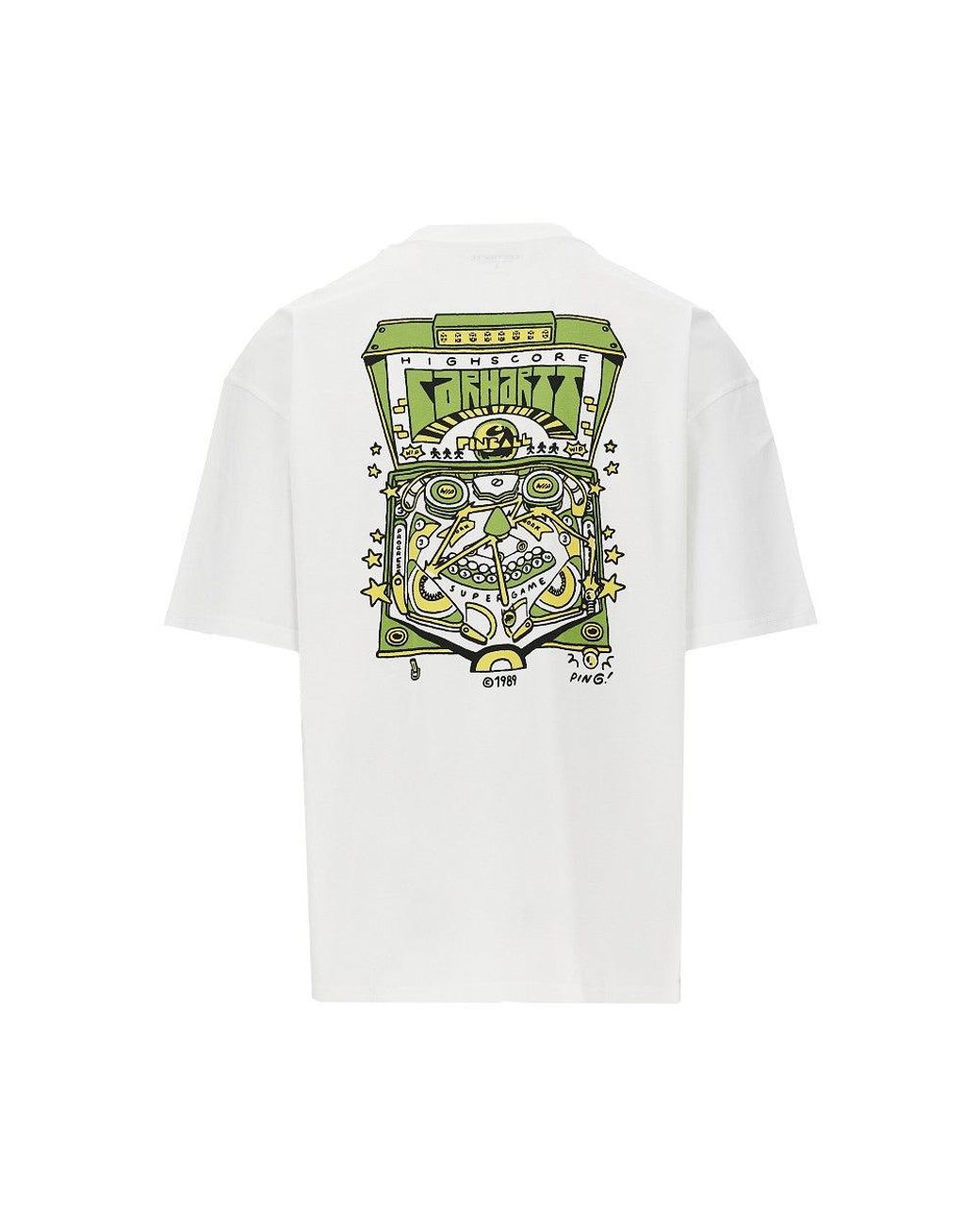 Carhartt White 'Pinball' Print T-Shirt for men