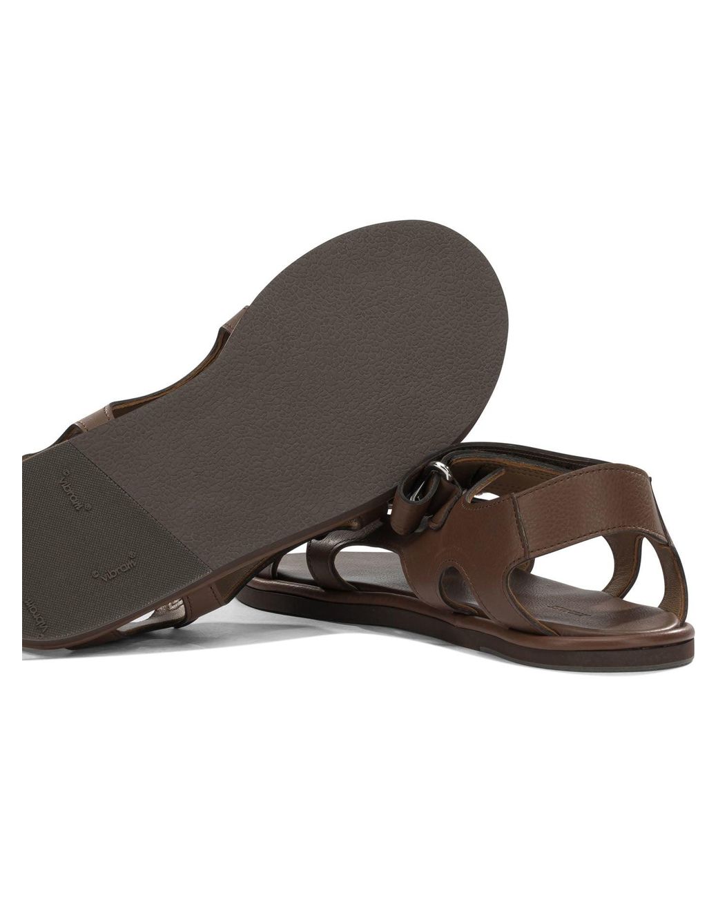 Auralee Brown Low Leather Sandals