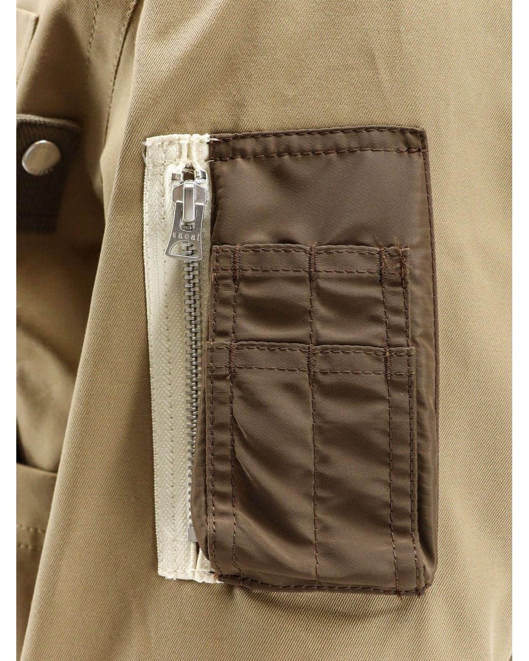 Sacai Natural Cotton Chino Jacket for men