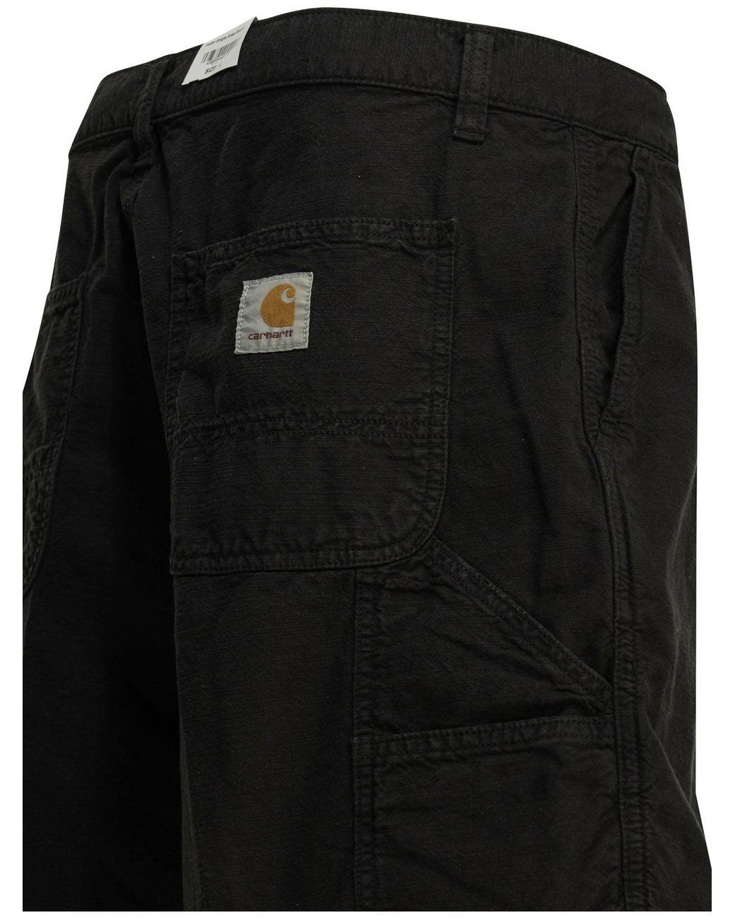 Carhartt Black Walter Single Knee Utility Cotton Shorts for men