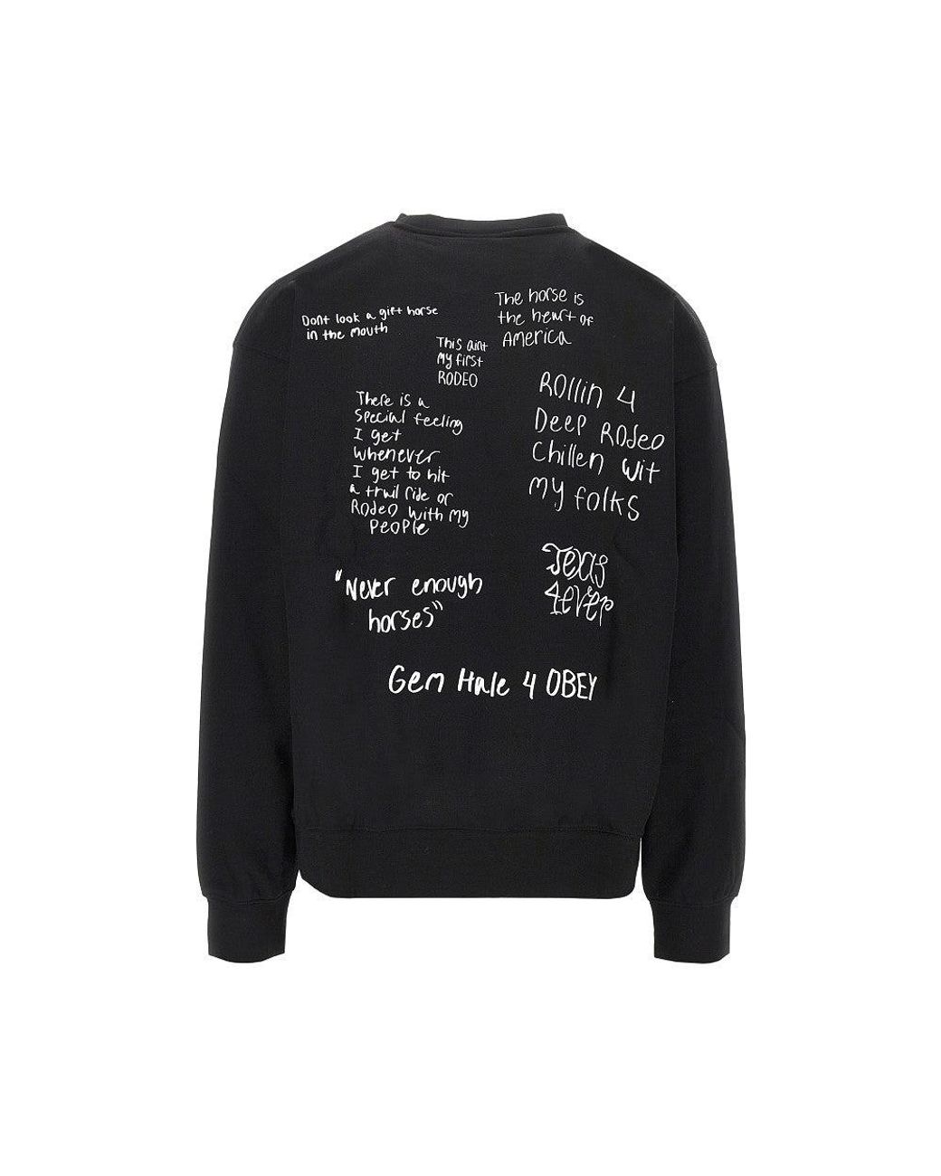 Obey Black Sweatshirt With 'Trial Ride' Print for men