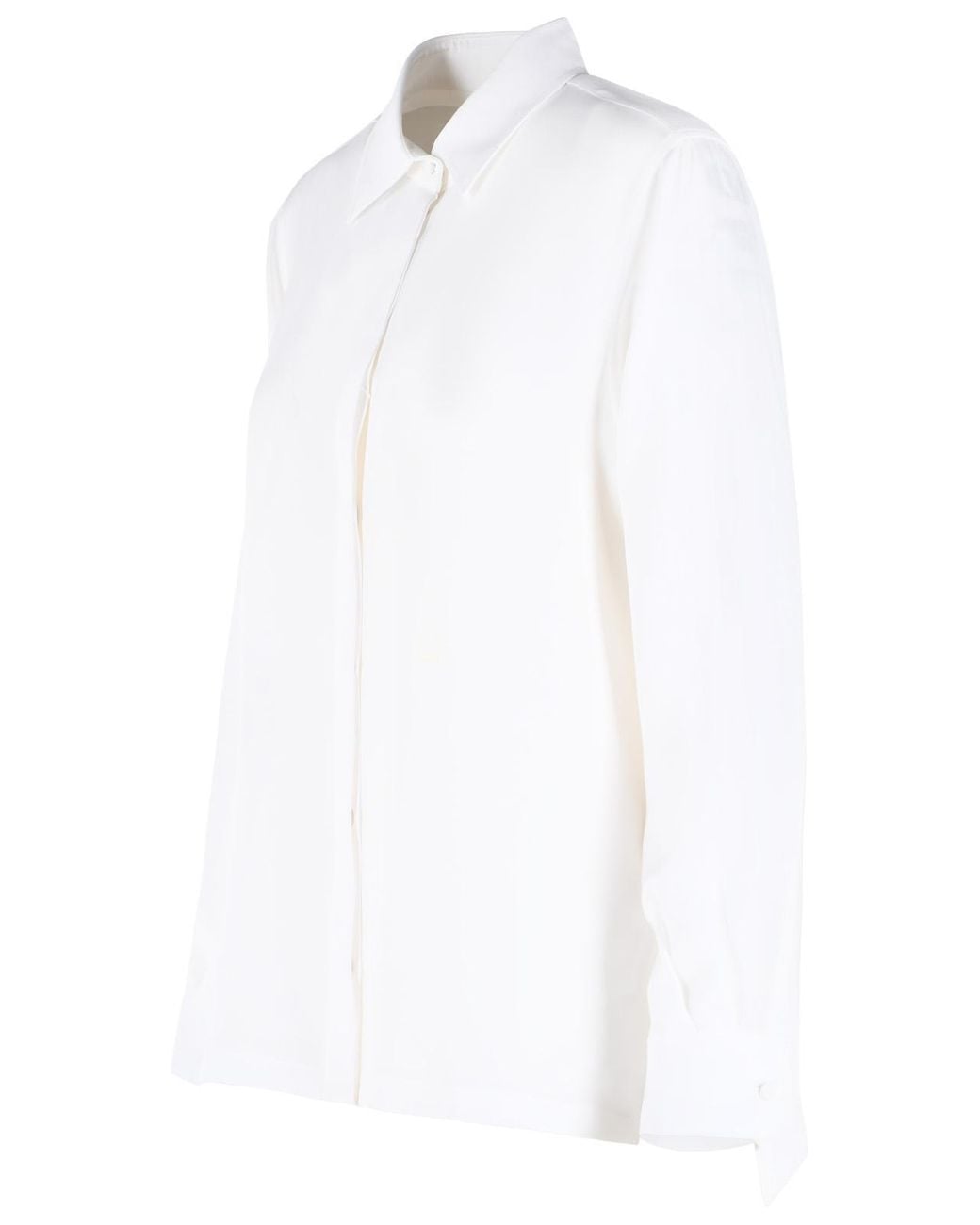 Max Mara White 'Geranio' Silk Shirt