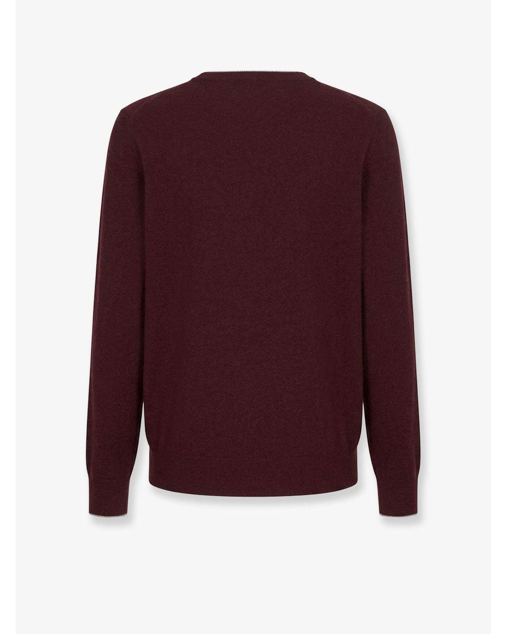Brunello Cucinelli Purple Cashmere Silk Linen Sweater for men